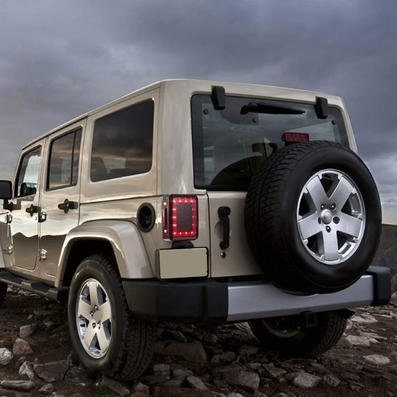 Для Jeep Wrangler JK 2007-2018 2 шт. дымчатый задний светильник s светодиодный тормозной