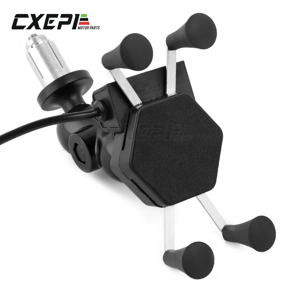 

Phone Holder Fork Stem Mount Bracket Motorcycle GPS Navigation Bracket for Yamaha YZF R1 2002-2017 R6 2006-2017 R1M USB Charger
