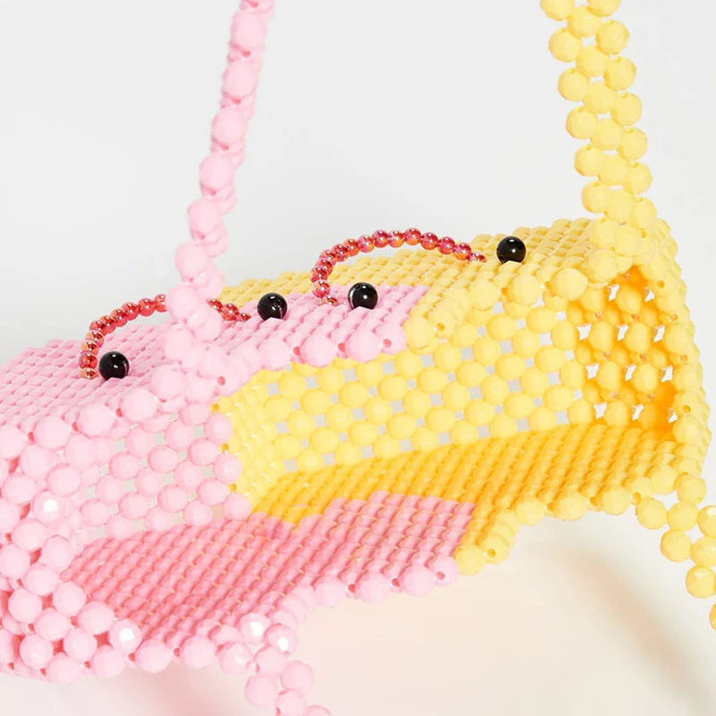 Сумка в форме сердца с улыбающимся лицом модная новая сумка жемчугом ручной