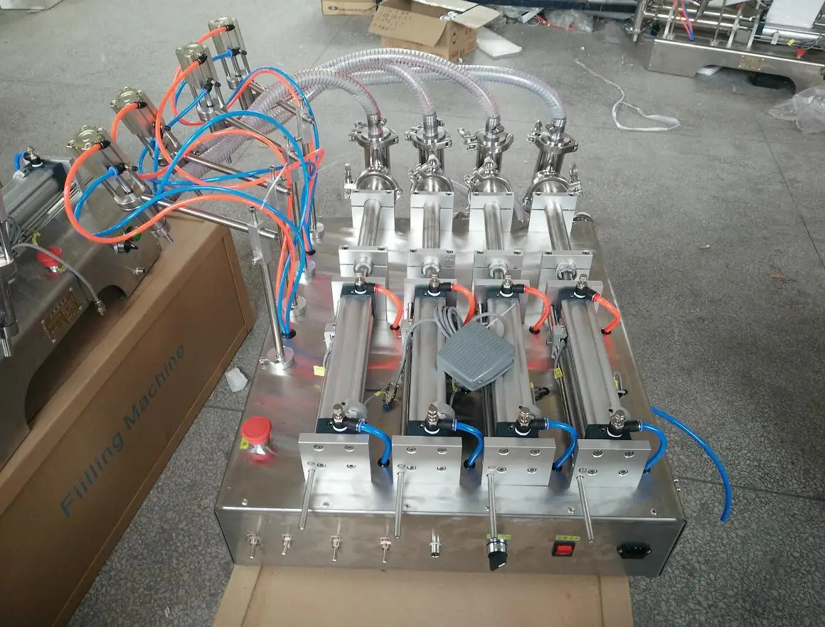 4 головки поршня машина для розлива жидкости пневматическое моющее средство