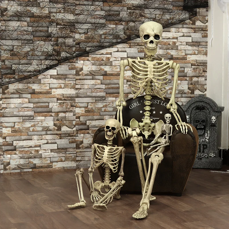 1Pcs Halloween Prop Human Skeleton Full Size Skull Hand Life Body Anatomy Model Decor JPDZS759 | Дом и сад