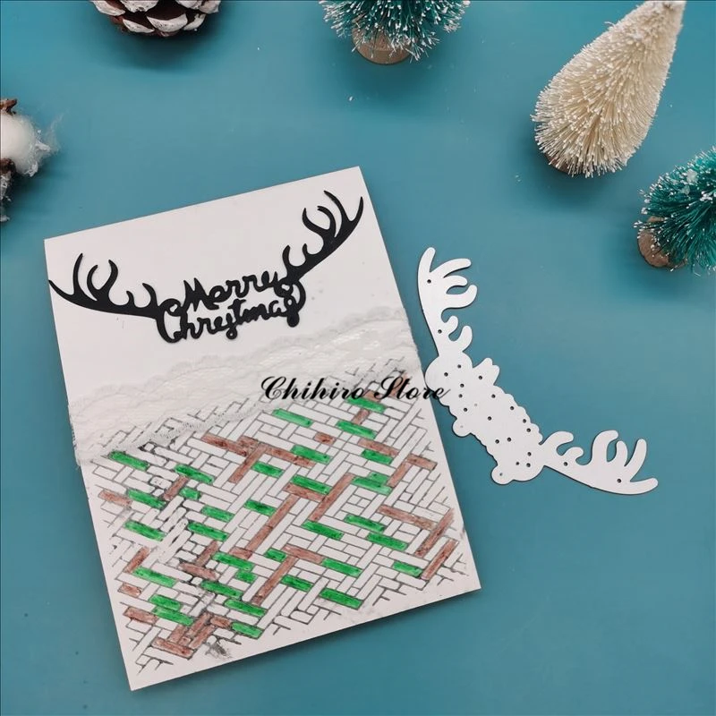 Счастливого Рождества металлические поздравительные открытки вырезанные