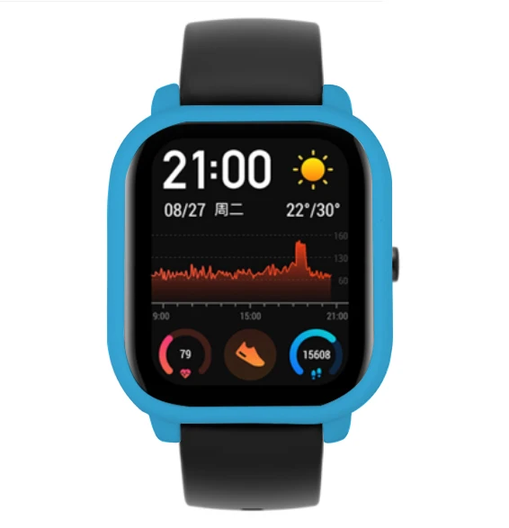 2в1 силиконовый спортивный ремешок защитный чехол для Xiaomi Amazfit Gts Smart Watch Band 20 мм сменный Браслет+ чехол