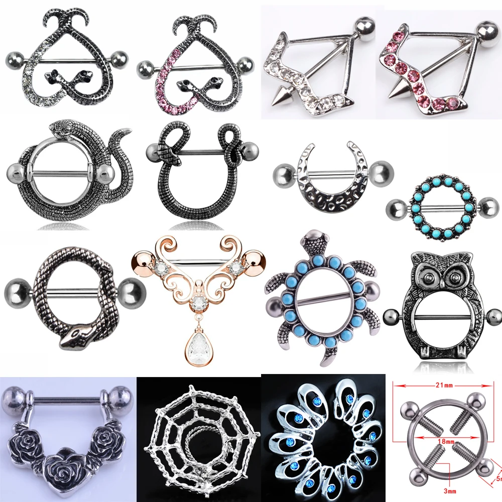 Винтажный пирсинг сосков в богемном стиле 1 шт. кольца для пирсинга из