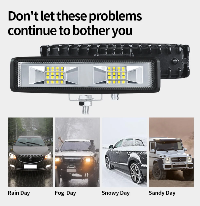 2 светодиодный 4 шт. Светодиодная светильник вая балка 18/48 Вт 8000 лм щение аемая