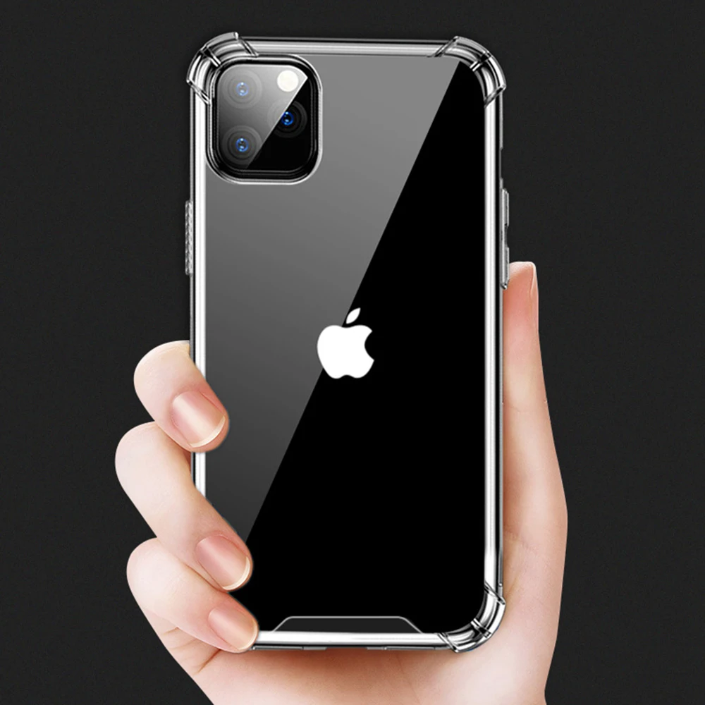 OTAO Airbag Shockproof Case For iPhone 11 Pro X XS Max Soft TPU Silicone Cover 6 6s 7 8 Plus XR Transparent | Мобильные телефоны и