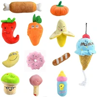 puppy dog toys plush squeaky dog toy for small medium dogs bone fruits and vegetables aggressive chewers for pet cat products