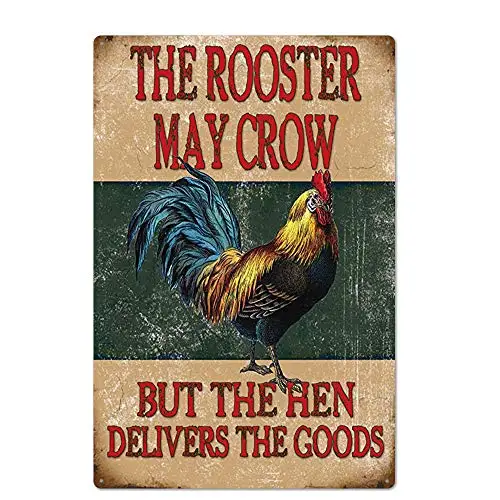 Оригинальный ретро дизайн петух может ворона оловянные металлические знаки