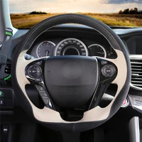 diy anti slip wear resistant steering wheel cover for honda accord 9th crosstour odyssey 2013 2020 car interior decoration