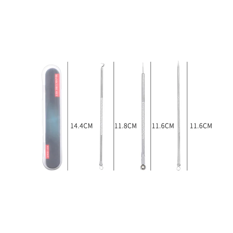 

4/5pc Blackhead Comedone Acne Pimple Blackhead Remover Tool Needles Facial Pore Cleaner Spoon for Face Skin Care Tool