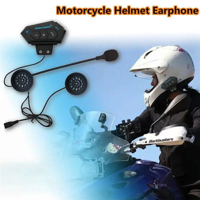 Мотоциклетный шлем гарнитура беспроводная Bluetooth колонки для наушников громкой