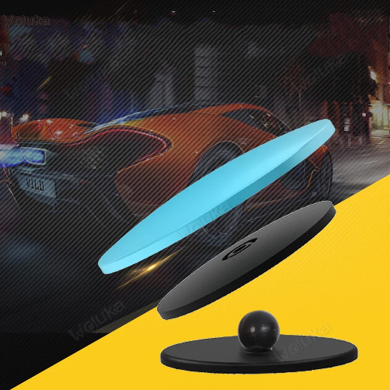 Автомобильное зеркало заднего вида маленькое круглое синее в форме веера для