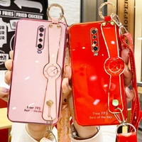 6d electroplated case for xiaomi redmi k30 tpu mobile phone wristband lanyard cases for xiaomi redmi k 30 thin coque