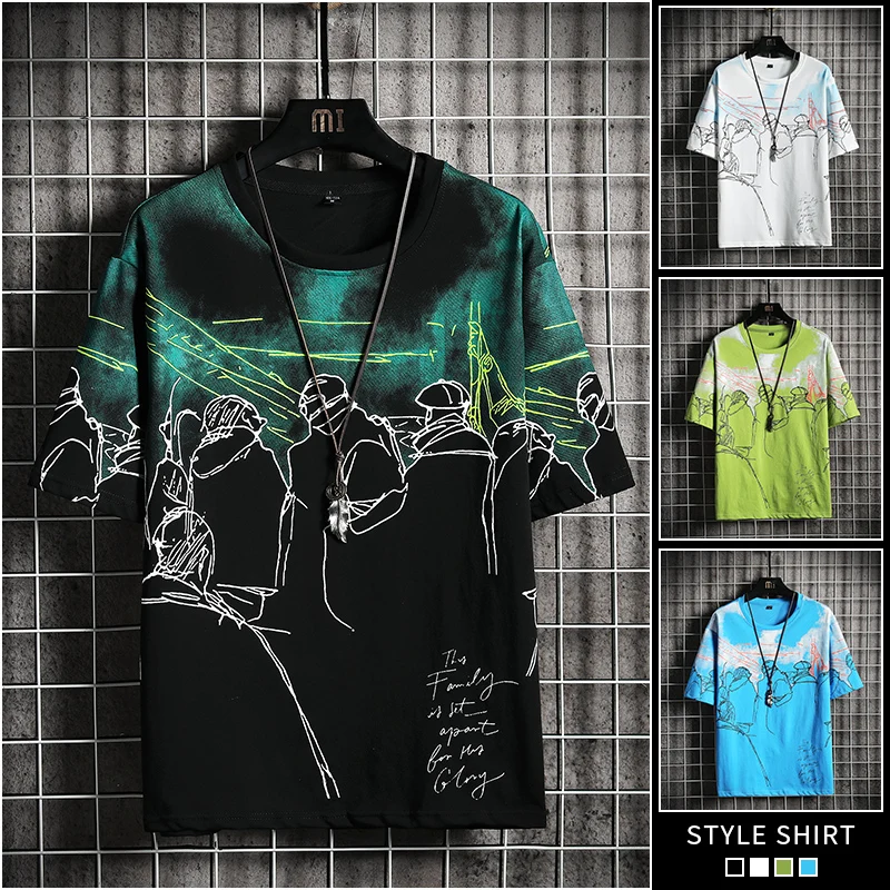

Short Sleeve T-shirt Pure Cotton Base Shirt Men's T-shirt Spring Summer 2021 New Trend Short Sleeve Top