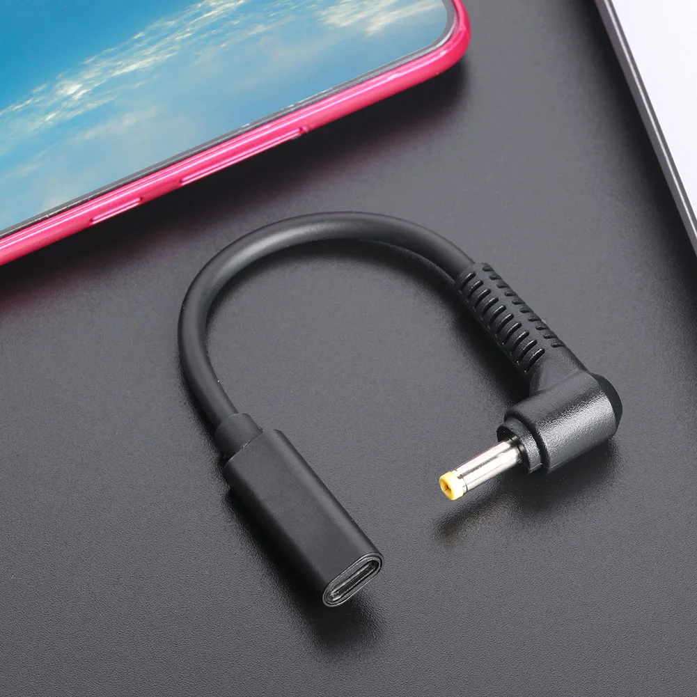 

Адаптер для быстрой зарядки PD для ноутбука, переходник с USB C «мама» на 90 градусов, удлинитель постоянного тока, переходник-переходник
