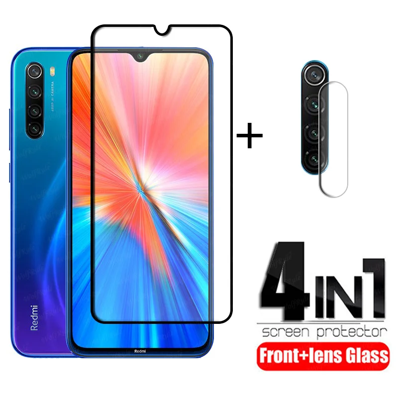 Cristal templado protector 4 en 1 para Xiaomi Redmi Note 8, 2021, HD, 9 S, 8, 10 Pro-0