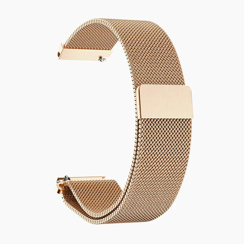 Rose Gold 20 мм ремешок для samsung gear Sport S2 Frontier классический ремешок huami Amazfit ремешок Bip huawei Watch 2 Galaxy Watch Active - Цвет ремешка: Rose Gold