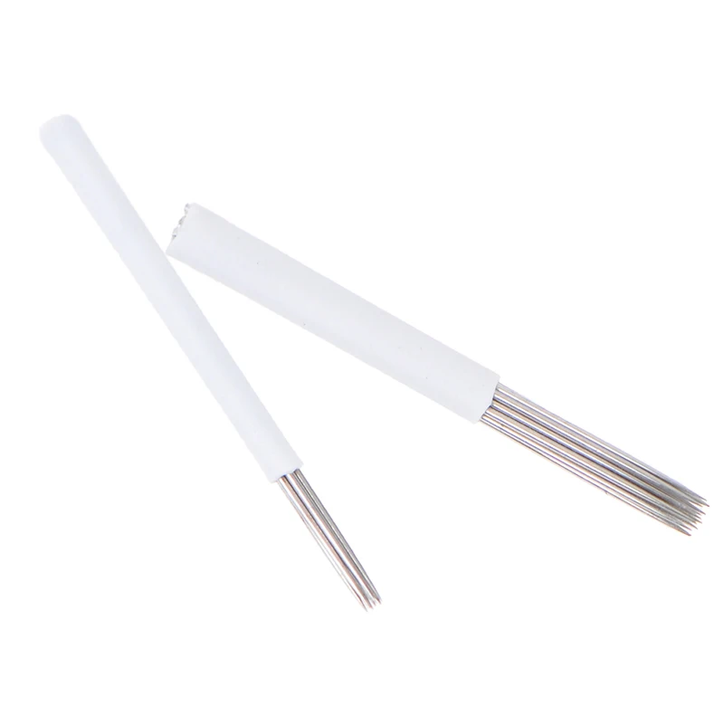 

10PCS Microblading Eyebrow Tattoo Needles Permanent Makeup Manual Blades Shading Needle