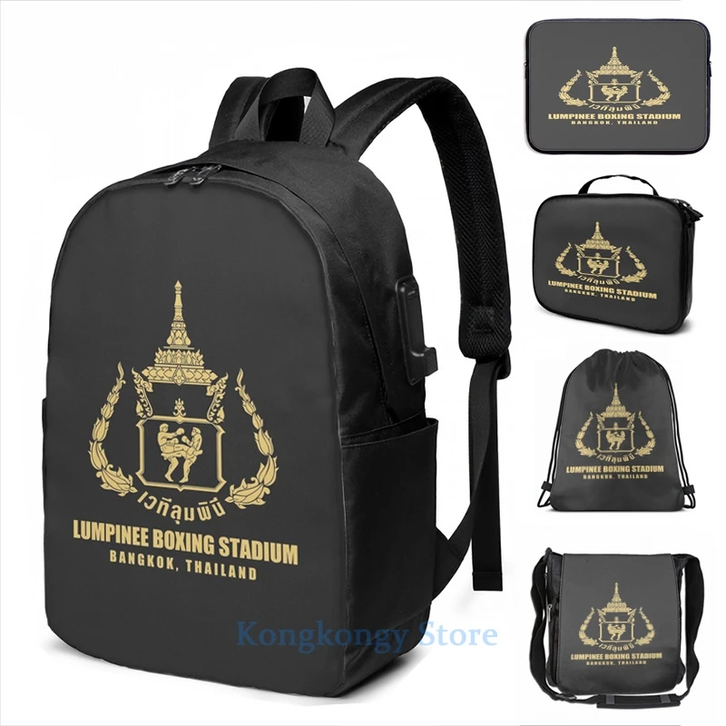 Забавный рюкзак LUMPINEE с графическим принтом муай тай боксерский стадион Таиланд