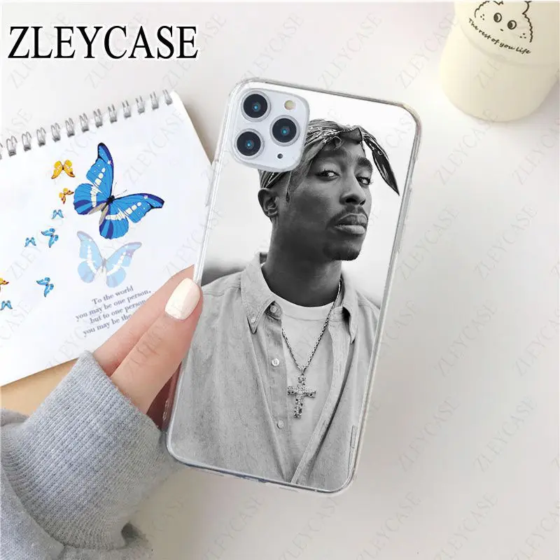 Мягкий ТПУ чехол для телефона iphone 11 11pro max 5s SE 2020 6S plus 7 8plus x xs xr xsmax 2Pac Tupac Amaru Shakur Makaveli