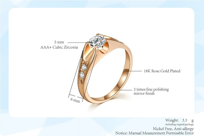 

Classic Diamond Ring For Women Engagement Anniversary Jewelry 925 Sterling Silver Color Zircon Wedding Rings Stone Sapphire Ring