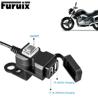 9v 24v9v 90v dual usb motorbike motorcycle handlebar charger adapter waterproof power supply socket for iphone samsung huawei