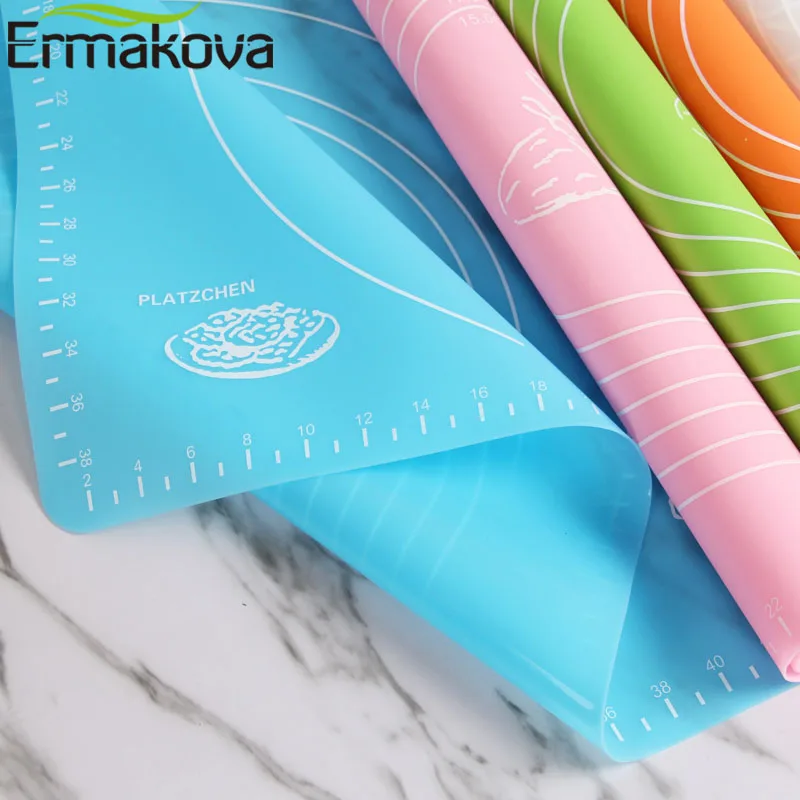 ERMAKOVA 40 см x 50 силиконовый коврик для выпечки раскатки теста термостойкий Коврик
