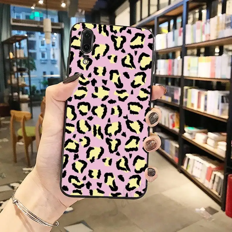 

Leopard print fashion cartoon Phone Case For Huawei honor Mate P 10 20 30 40 Pro 10i 9 10 20 8 x Lite