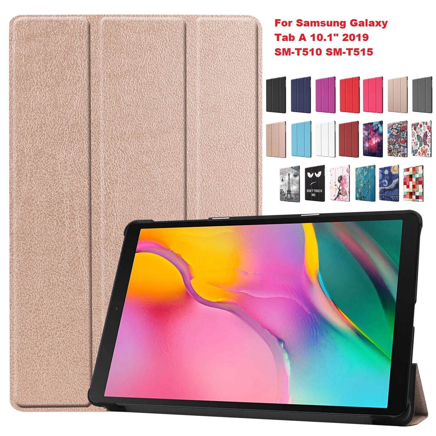 Чехол для Samsung Galaxy Tab A 10 1 модель 2019 SM T510 T515 чехол тонкий флип с магнитной