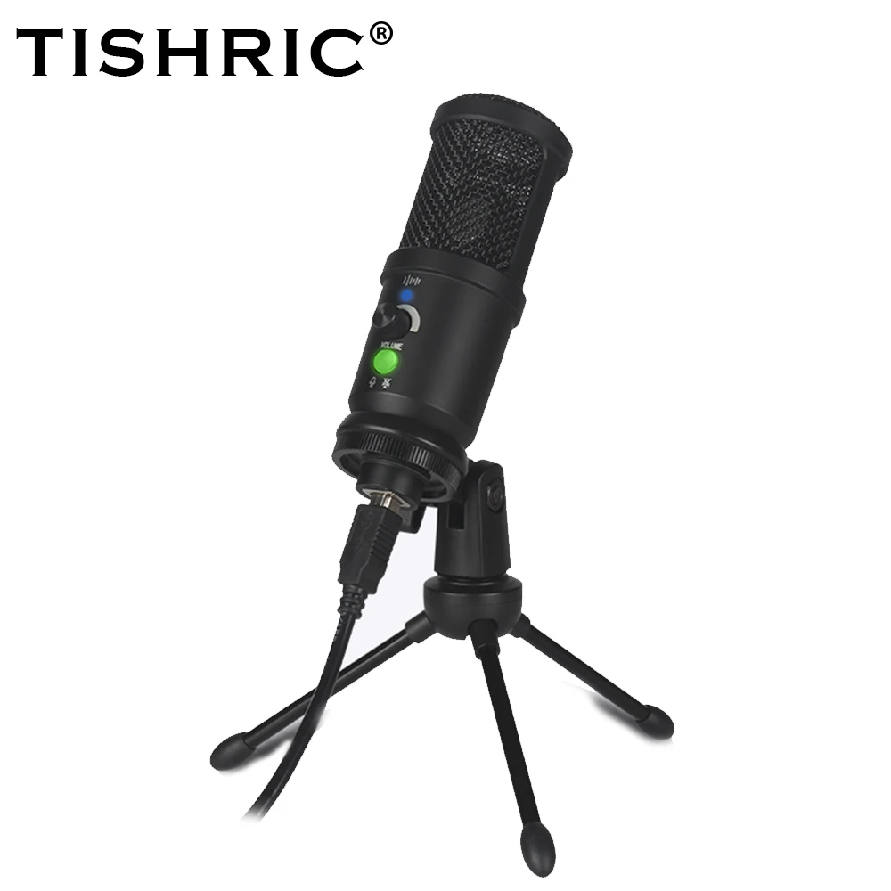 

TISHRIC BM-66 Professional Condenser Microphone For Singing USB Microphone Intelligent Noise For Braodcasting Recording Computer