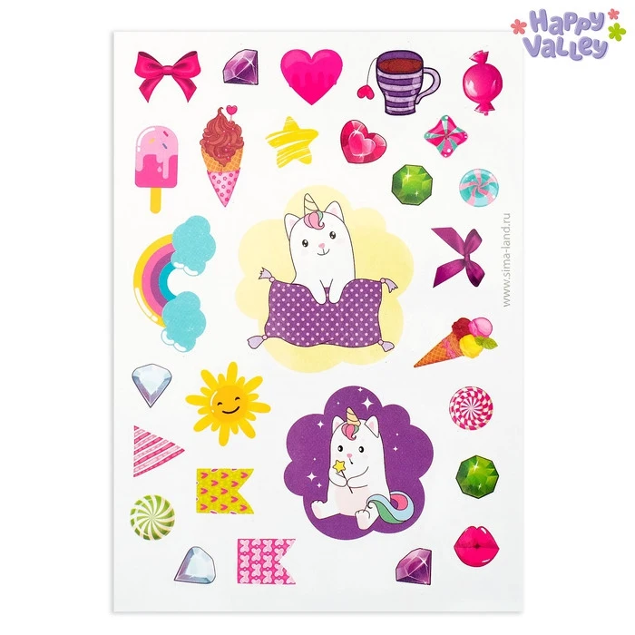 Magnetic set with doll background and stickers &quotSweet Pie" Gifts Hobbies Baby Kids Birthday Toys for children Game Room Games Puzzles |