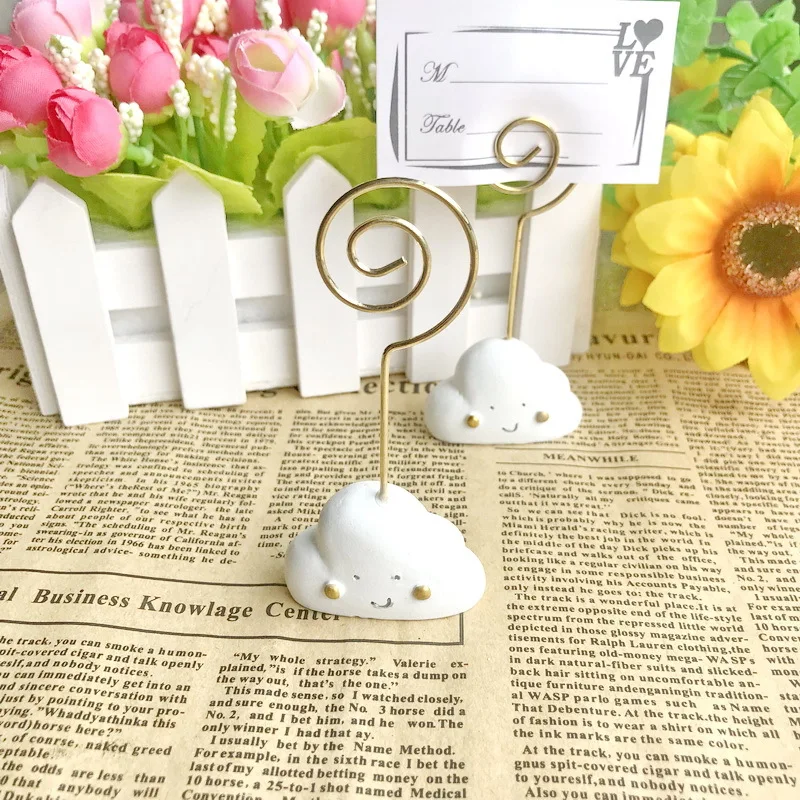 30 шт. свадебные держатели для визиток с изображением белых облаков |