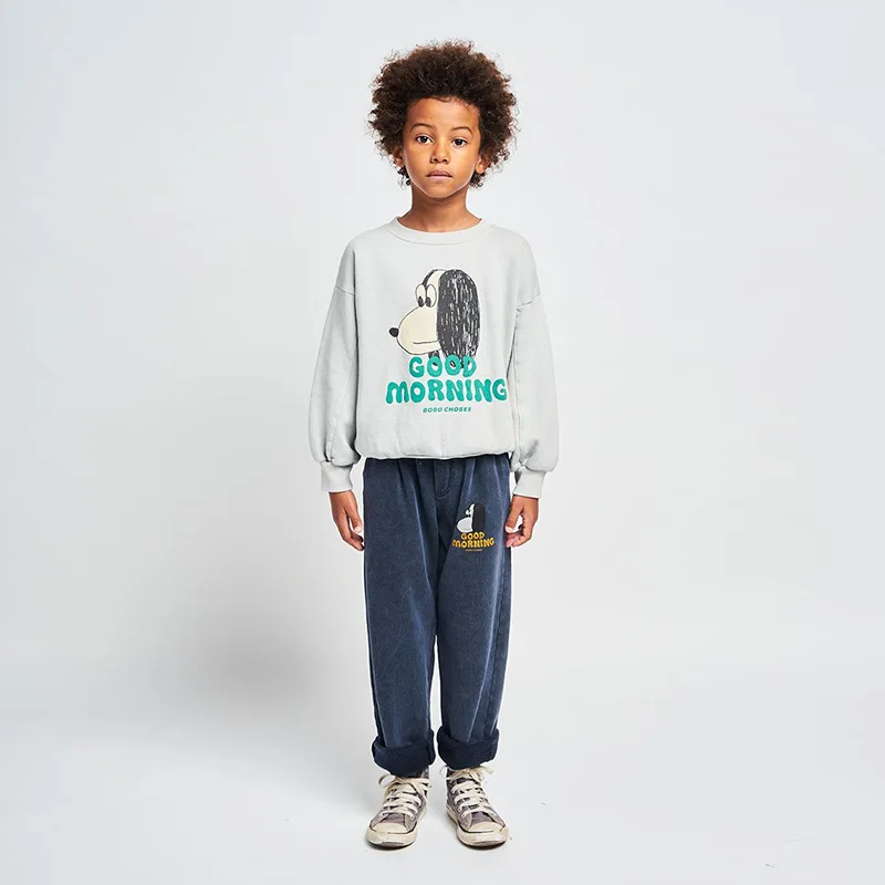 BOBO-Jersey de oto&ntilde;o estilo europeo y americano para ni&ntilde;os, Jersey moderno de Color con estampado de flores, 2021-3