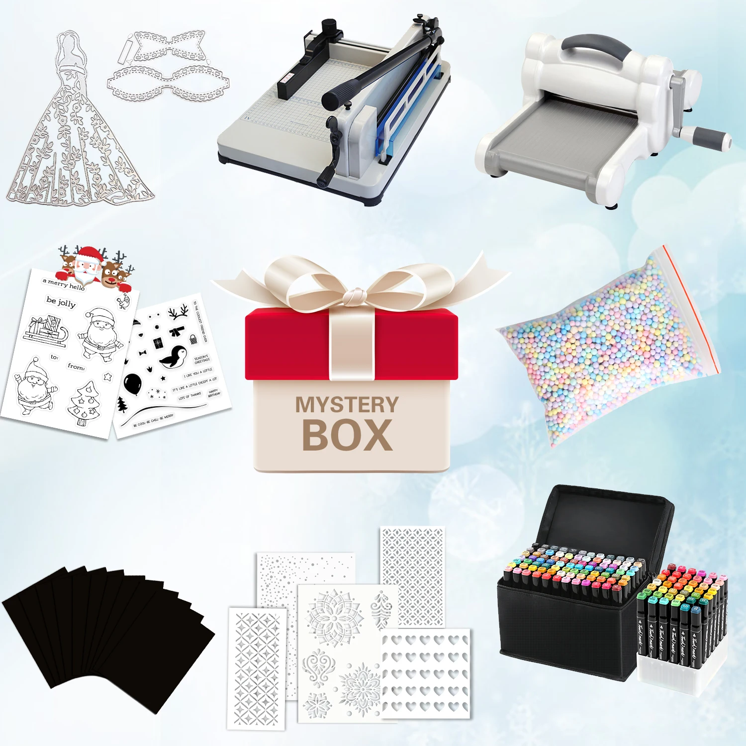 

mystery box 5/10/20pcs random dies and stamps set