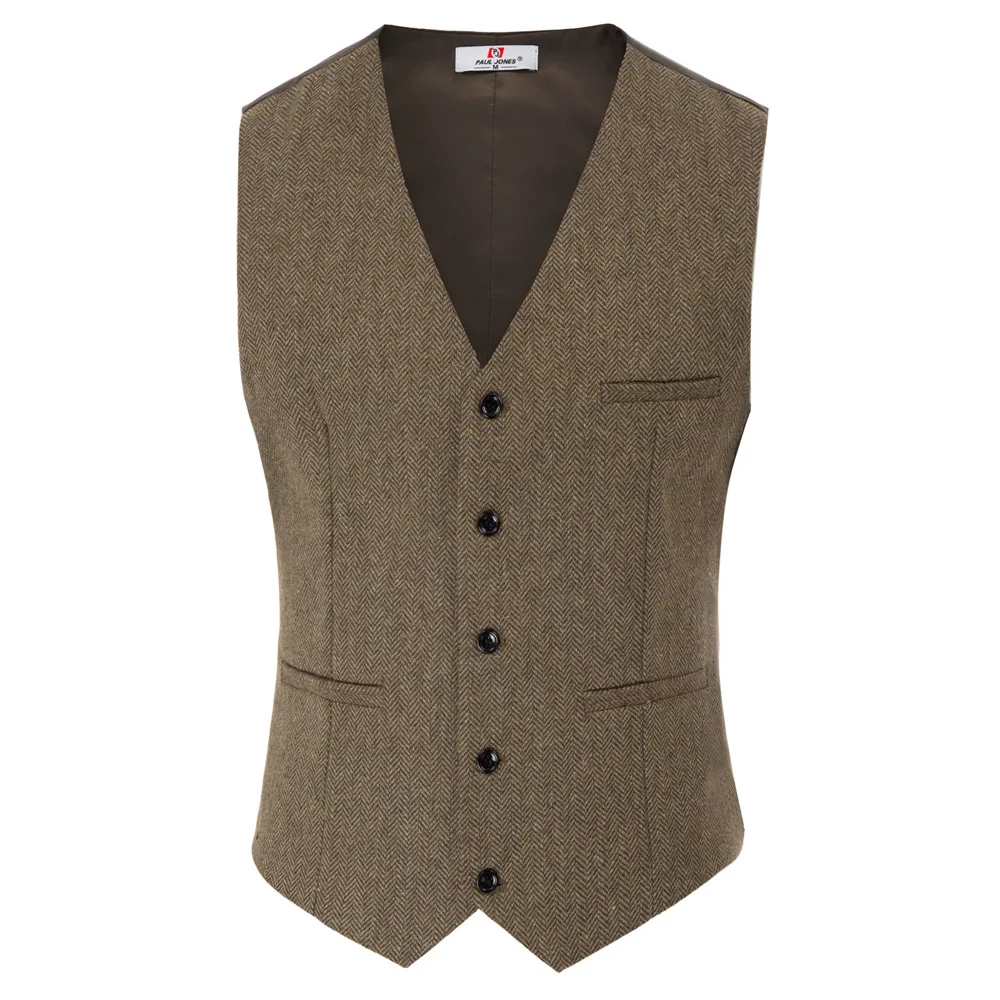 Men vest tops Slim Fit V-Neck Single Breasted Handkerchief Hem solid color business party office work wear Waistcoat Vest Coat | Мужская