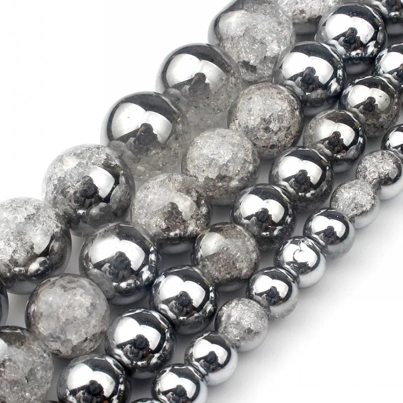 Посеребренный белый снег треснутый натуральный хрустальный стакан круглый