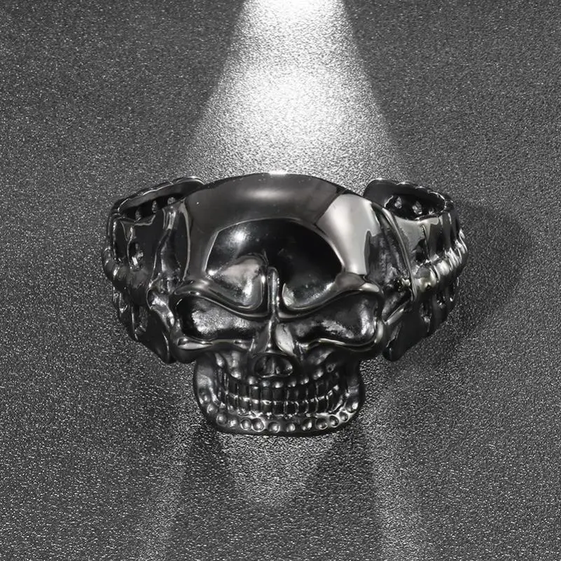 

Vintage Men's Gothic Giant Heavy Metal Skeleton Punk Open Bracelet Rock Party Motorcyclist Jewelry