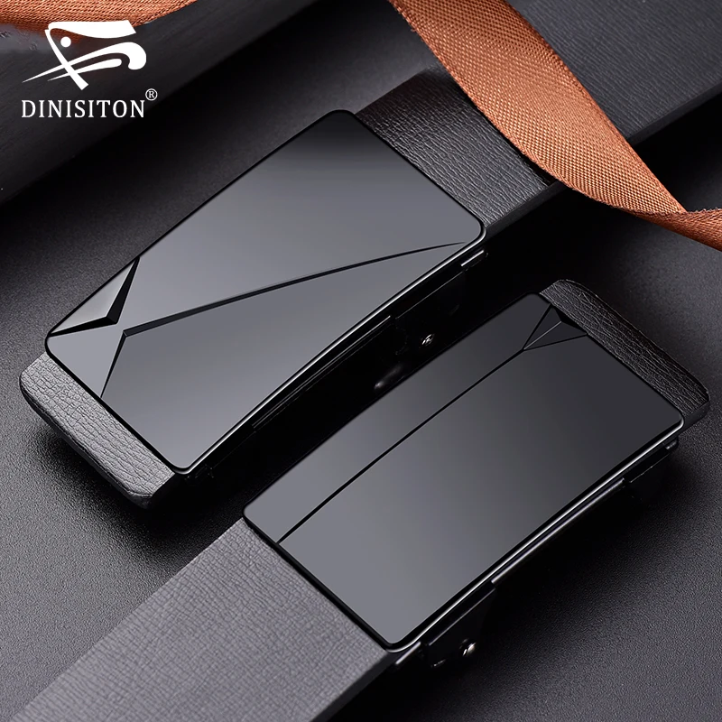 DINISITON Brand Men's belt Automatic Buckle Genuine Leather Belts For man jeans Top Quality Famous Brand Male Strap Dropshipping