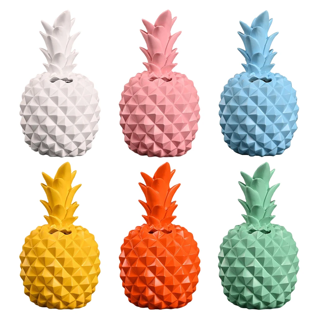 

Полимерная Копилка в виде ананаса, миниатюрные фигурки, модель ананаса, копилка, украшение для фруктов, креативный домашний декор, подарок д...