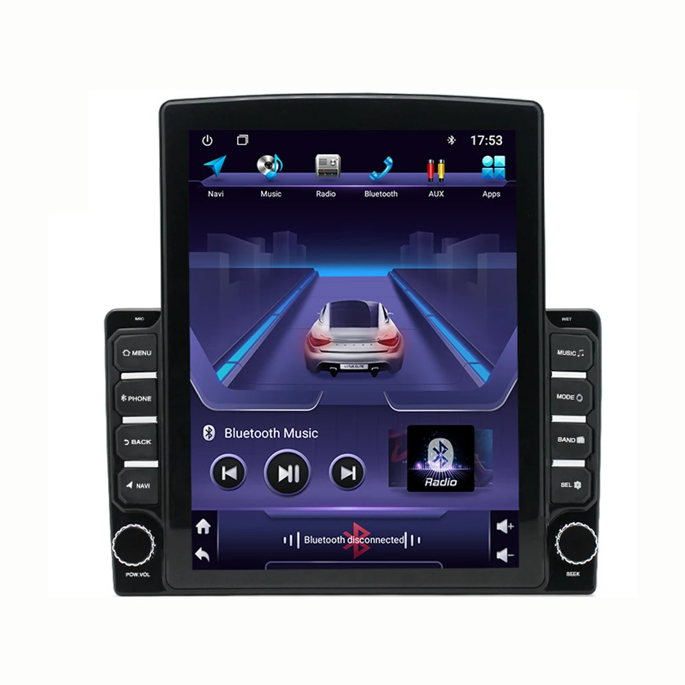 

Universal car multimedia wifi mp5 GPS DVD player with 9.7 inch explosion-proof 2.5D vertical screen