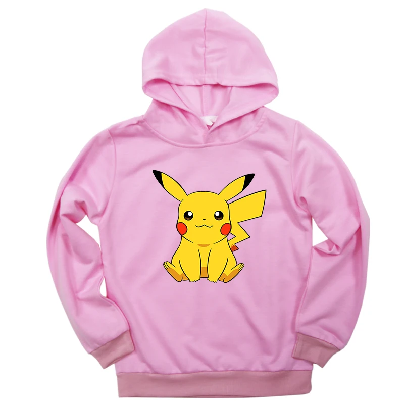 Hoodies 2 Зимние толстовки для детей ясельного возраста; милая толстовка с принтом покемона для мальчиков и девочек; повседневная детская блузка с длинными рукавами - Цвет: Hoodies 2
