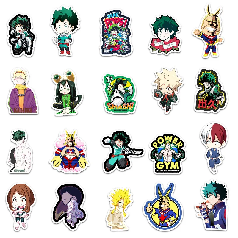 

Cartoon Japanese Anime My Hero Academia Graffiti Sticker Luggage Laptop Waterproof Car Decoration Sticker kids toys Stickers