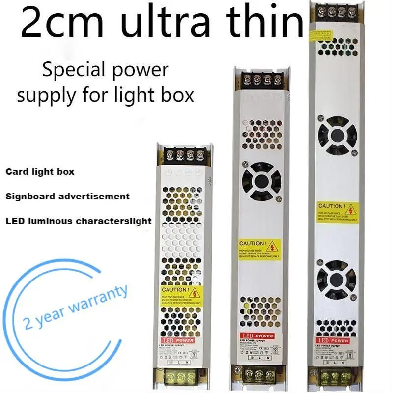 

Mt300w 400W 60W 150W 100W switching power supply 24 V ultra thin long silent light box with built-in light strip indoor
