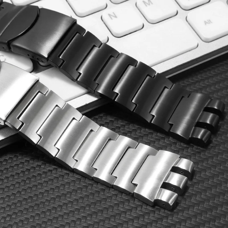 Solid Stainless Steel Watchband Replacement for Swatch Concave Convex Interface Large Steel Strap 23mm Men's Watch Accessories