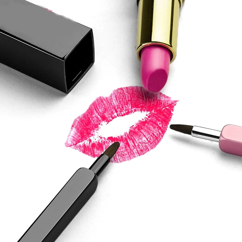 Переносная кисточка для губ Мягкая косметическая кисть блеск одна голова
