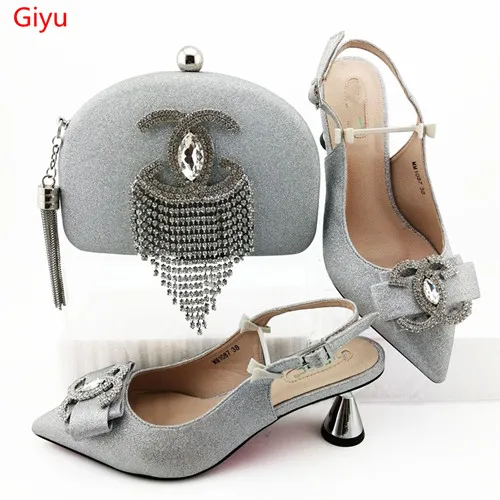 Doershow/Новое поступление комплект из свадебных туфель и сумочки в африканском