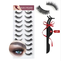 lashes 10 pairs 3d faux mink lashes fluffy soft wispy volume natural long fake lashes makeup eyelash extension