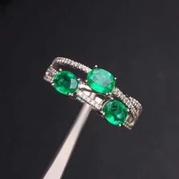 natural and real emerald ring 925 sterling silver anniversary ring fine jewelry for men or women