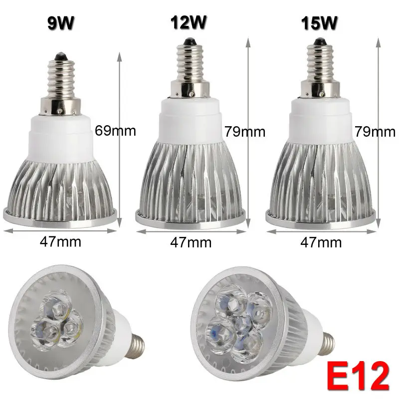 Диммисветодиодный емая Светодиодная лампа GU10 MR16 E27 E14 E12 9/12/15 Вт 220 в пост. Тока |