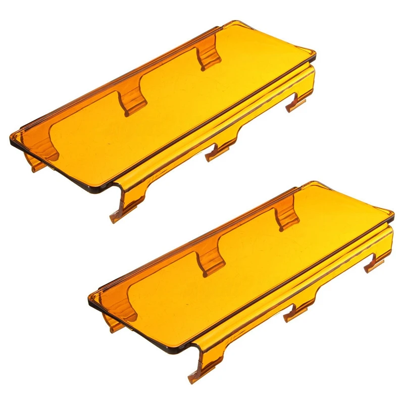 

NEW-2X 8 Inch Curved LED Work Light Bar Lens Cover ATV UTV Offroad 4WD Amber